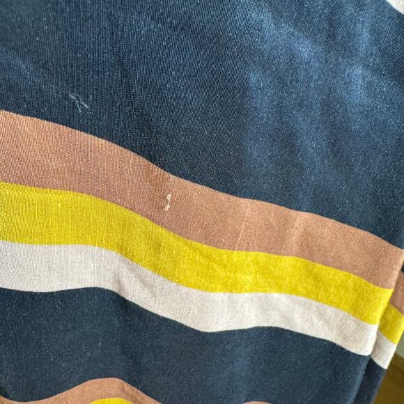 Apiece Apart Feliz Olivio Stripe Asymmetrical Midi Ruffle Linen Silk Skirt Sz 2 - Picture 9 of 10